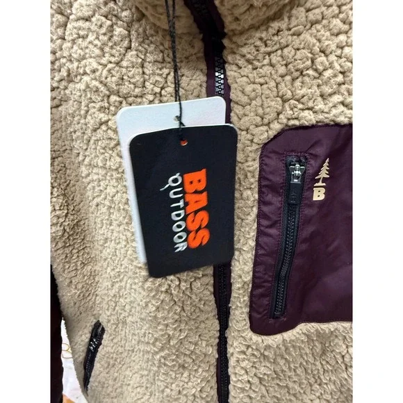 Bass Outdoor Women's Quilted Sherpa Puffer Jacket‎ Toasted Nut SIZE MEDIUM - Picture 8 of 9